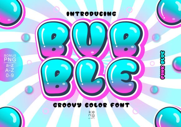 Bubble Pink Blue: A Groovy Font for Bold Branding