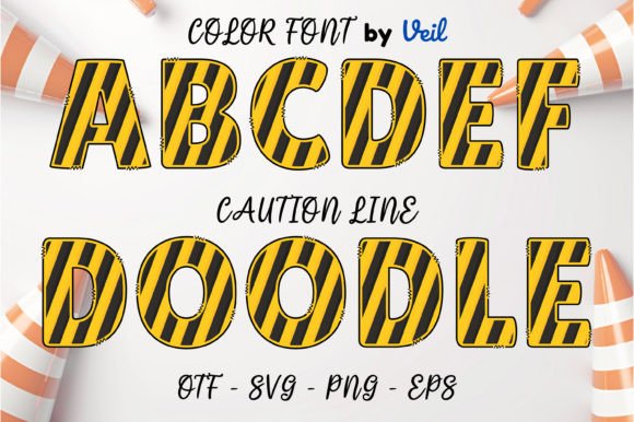Caution Line: A Playful Font for Creative Design Projects