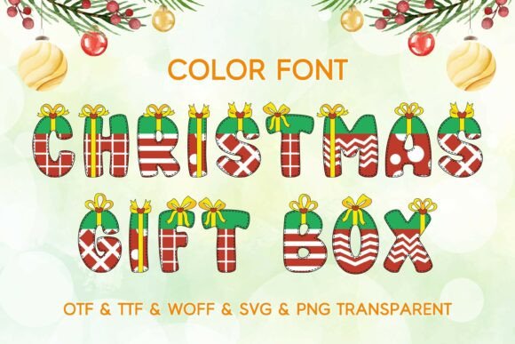 Christmas Gift Box: Festive Typography for Design
