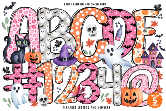 Fancy Pumpkin Halloween Font: A Whimsical Design Asset