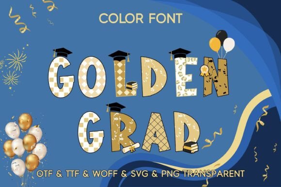 Golden Grad: A Festive Font Bundle for Memorable Designs