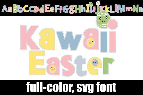 Kawaii Easter Design: A Burst of Festive Typography