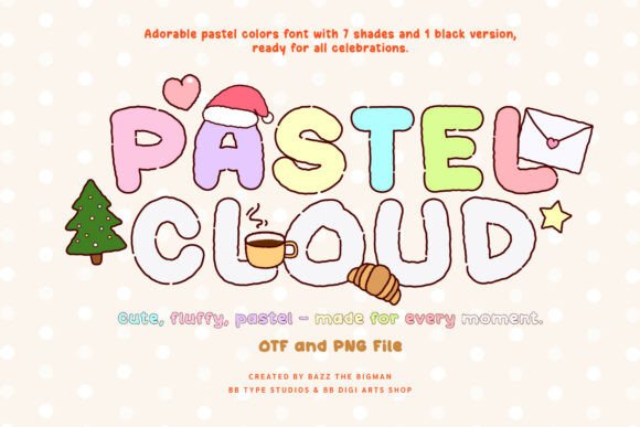 Pastel Cloud: The Enchanting Font for Modern Design