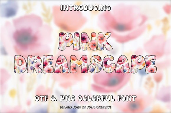 Pink Dreamscape: Elevating Design with Colorful Typography