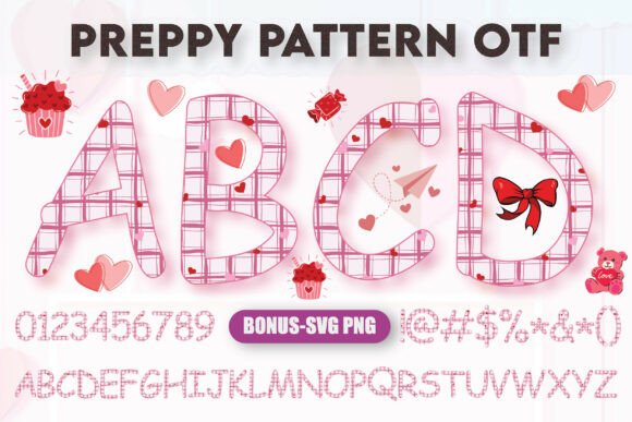 Preppy Pattern Font: A Stylish Alphabet for Modern Design
