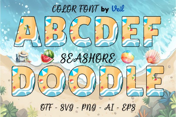 Seashore: A Playful Color Font for Creative Design