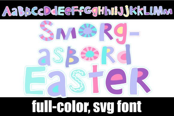 Smorgasbord Easter: A Playful SVG Font for Vibrant Design