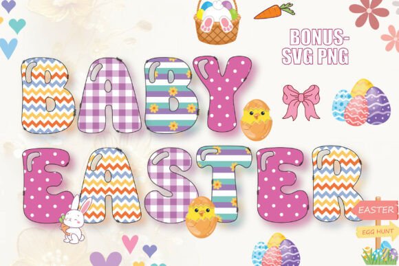 Spring Easter Alphabets & Letters Pack for Cheerful Designs