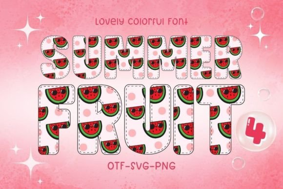 Summer Fruit4: A Vibrant Font for Playful Design Projects