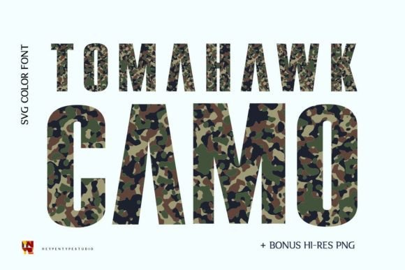 Tomahawk Camo: A Bold Military Font for Impactful Design