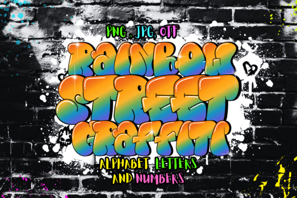 Unleash Urban Energy with Rainbow Street Graffiti